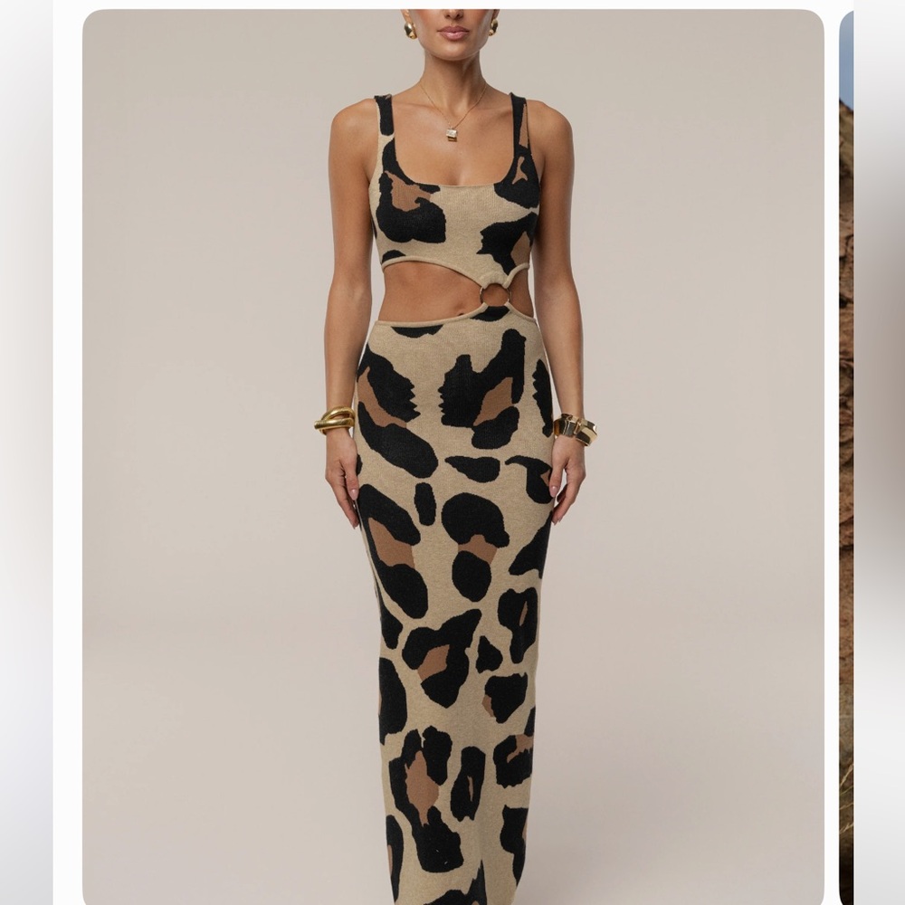 Leopard Zahara Print Maxi Dress